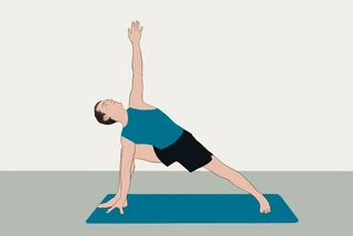 Illustration of Triangle Pose, for Standing Poses.