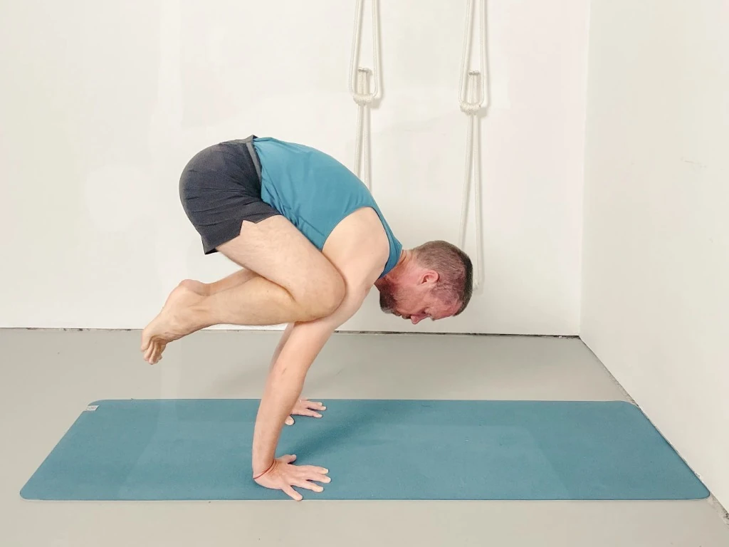Rod practising Crow Pose