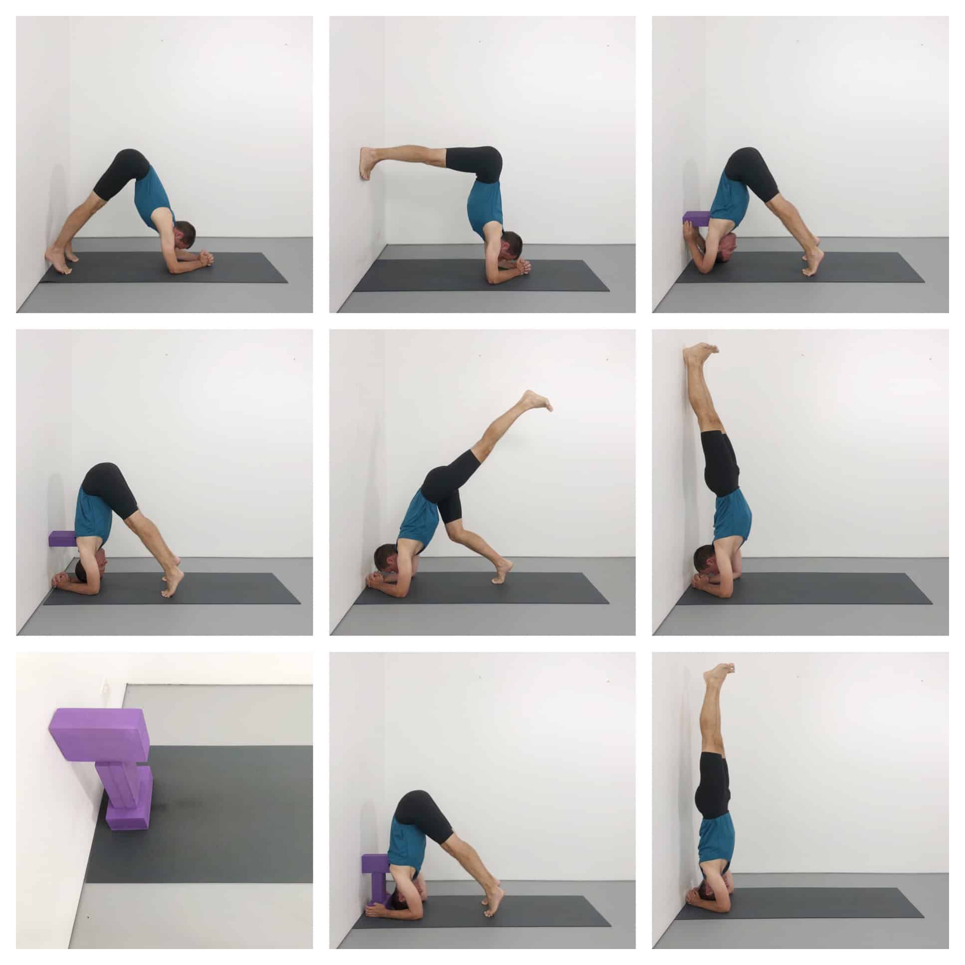 A person doing a headstand