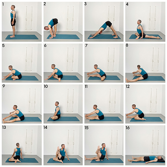 Yoga Selection - Forward bends and twists with wall support. This weeks  advanced class on Yoga Selection makes use of a wall to help access deep,  back releasing twists in a variety