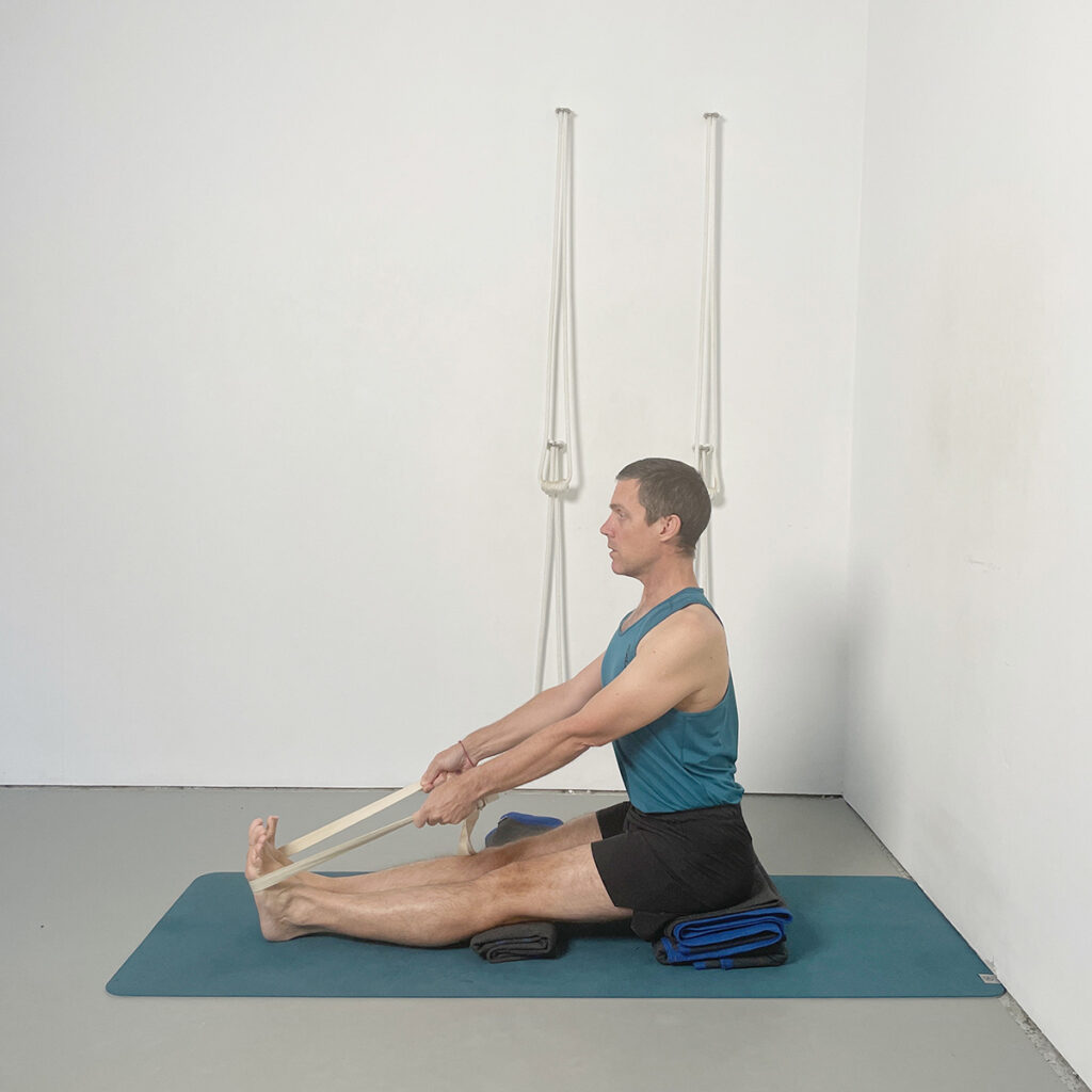 Dandasana yoga for tight hamstrings variation