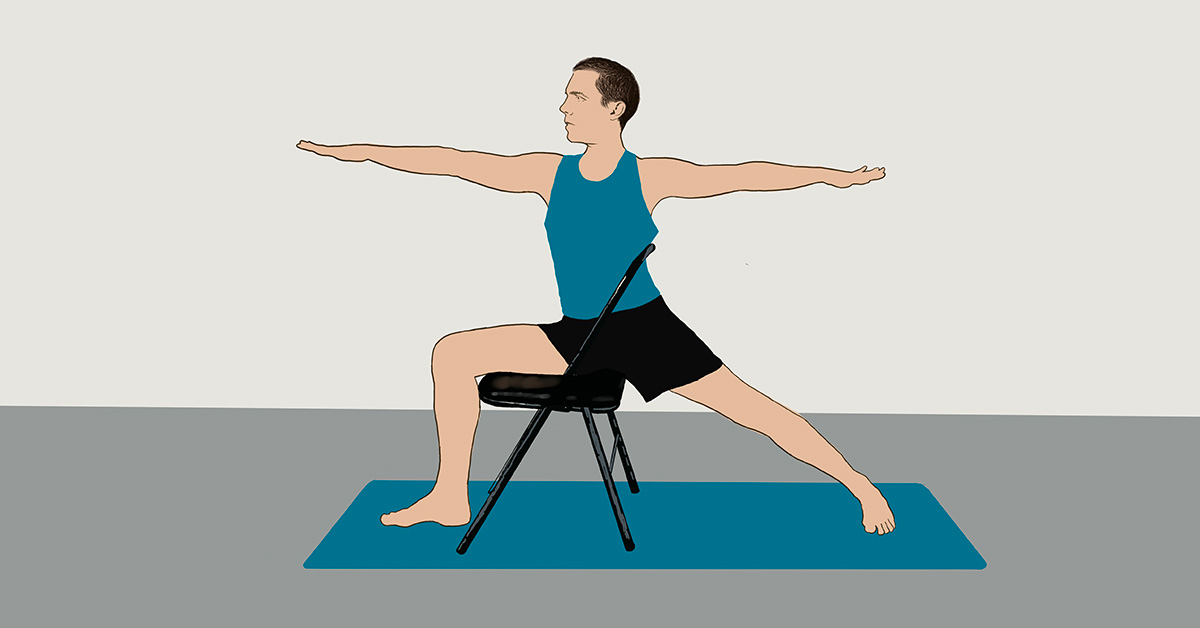 standing poses with yoga chair