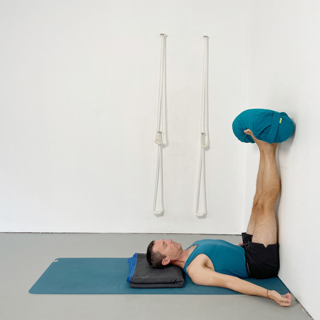 viparita karani variation for sciatica