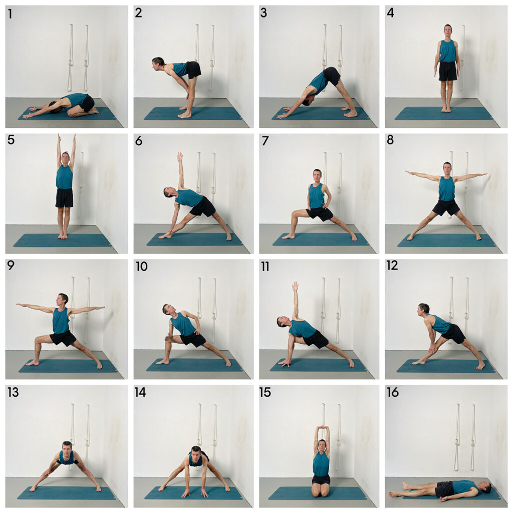 yoga at home sequence grid