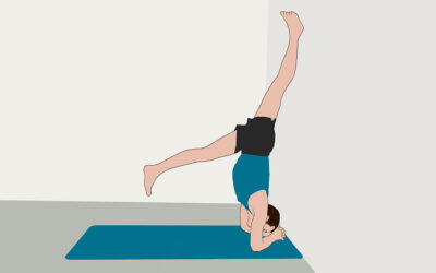 Headstand Preparation: Kick Up to the Wall (Head Off the Floor)