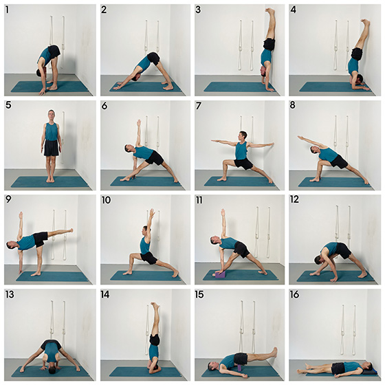 standing poses with inversions
