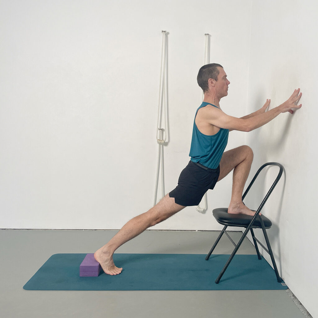 Virabhadrasana I Elevating Front Foot: Psoas Release Yoga
