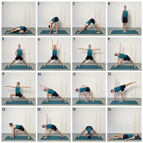 Foundational standing poses for experienced students