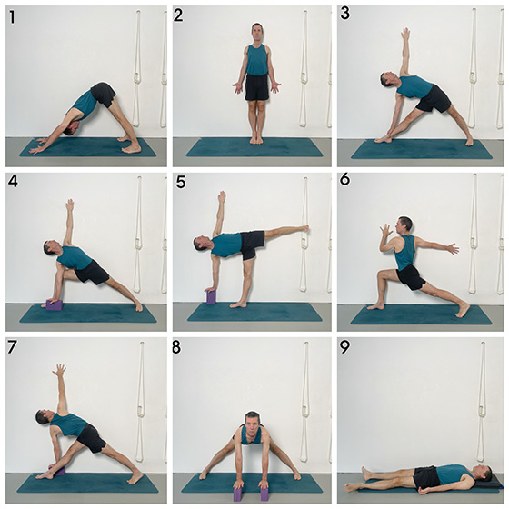 standing poses with wall support