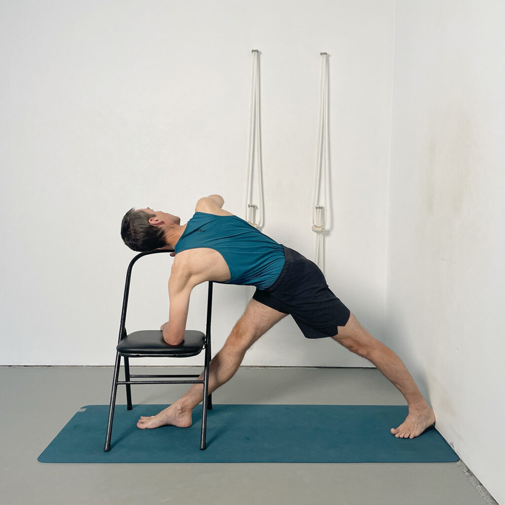 Supported Parivrtta Trikonasana (Revolved Triangle Pose)