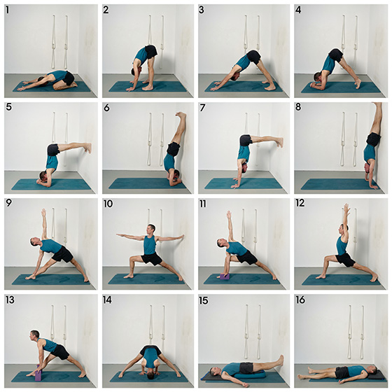 standing poses with inversions