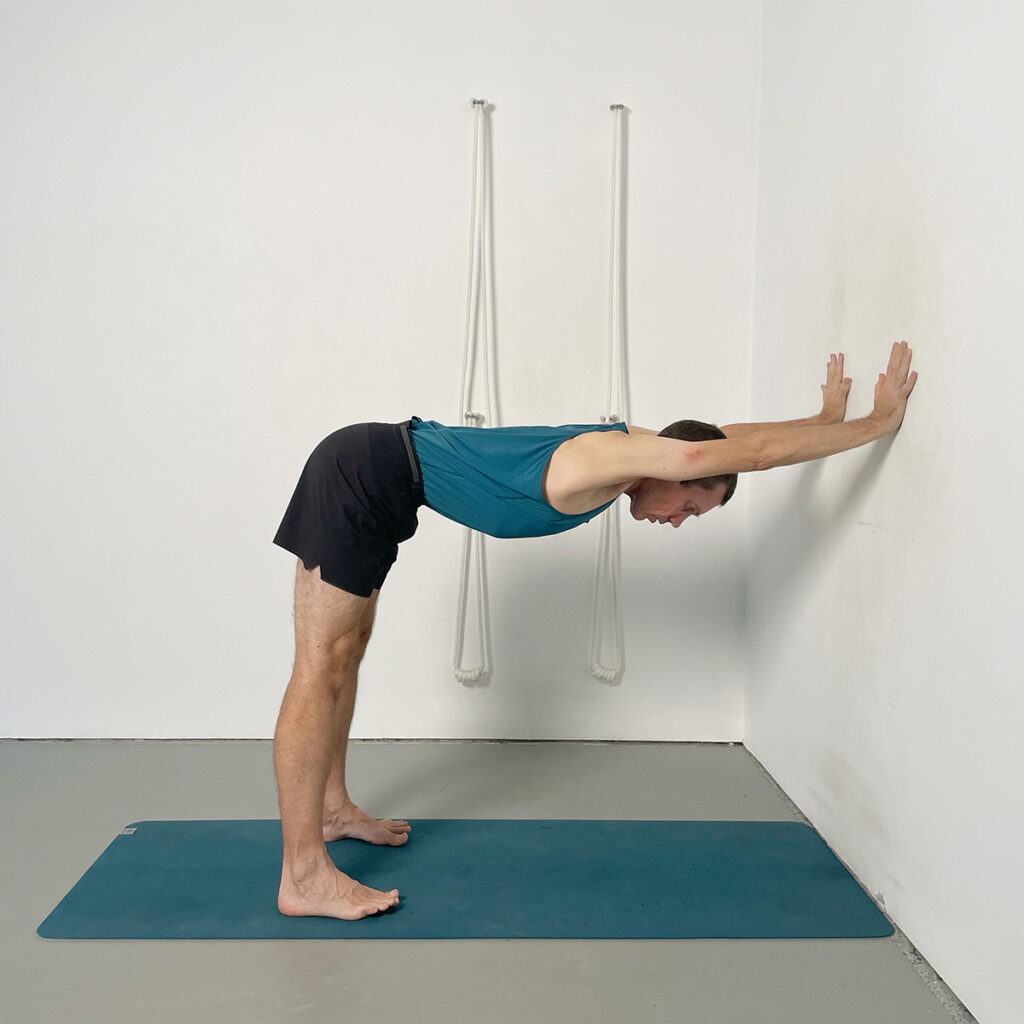 half standing forward bend