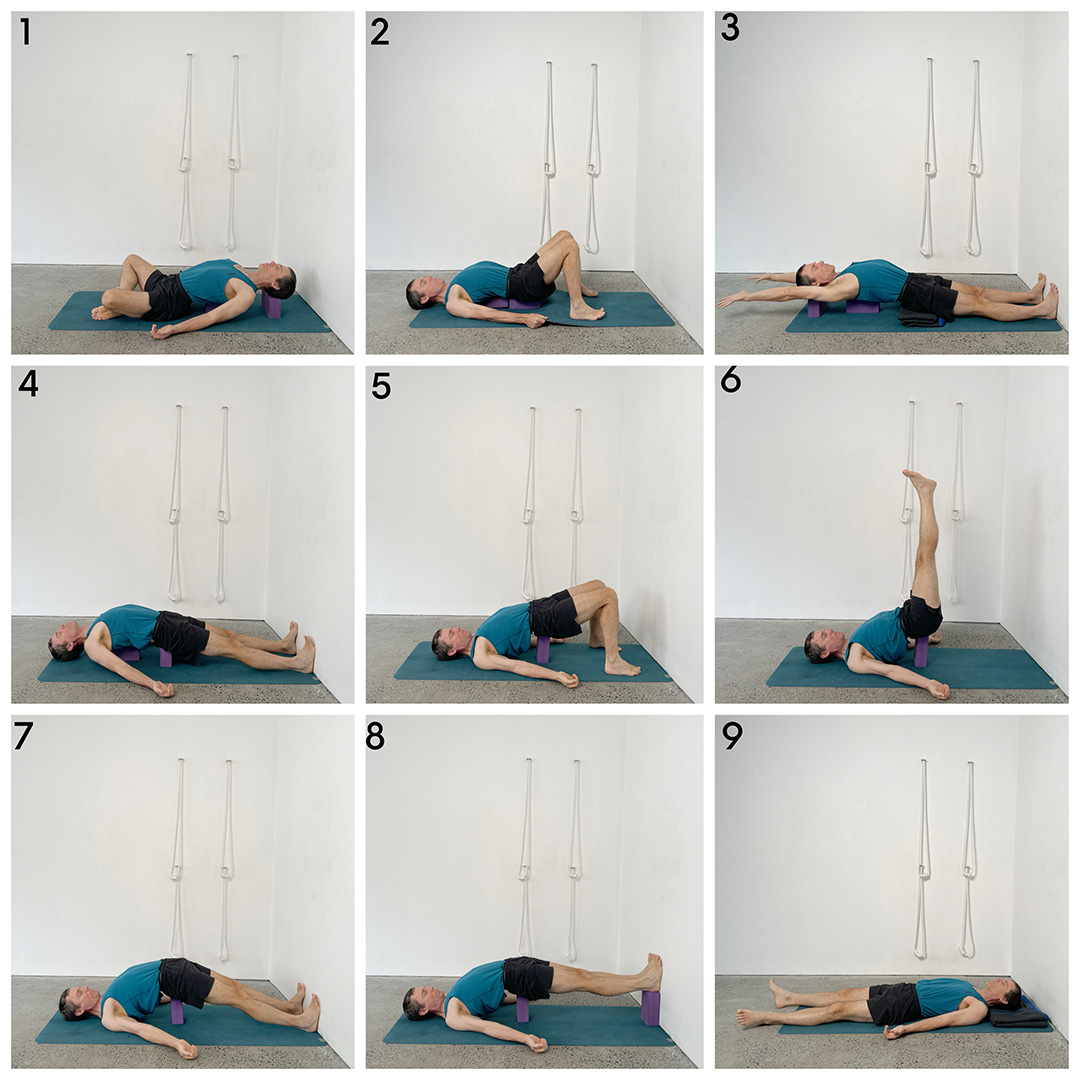 restorative yoga with just two blocks